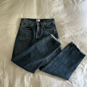 90’s Crop Mid Raise Straight Agolde Jeans